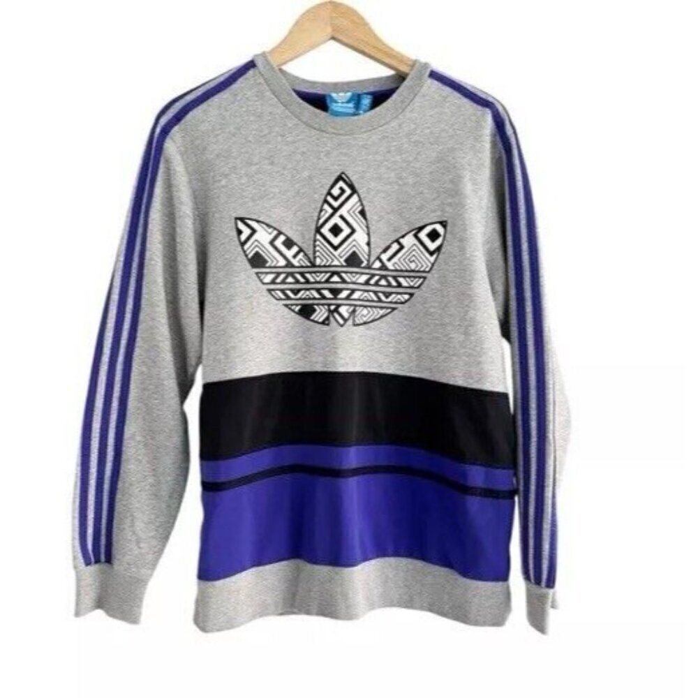 Adidas Original Mutombo Trefoil Crewneck Sweatshirt Track Shirt Men's Sz L
